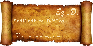 Szénási Dóra névjegykártya
